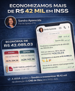 Redução INSS de Obras - emitir CND de Obra (INSS)